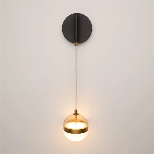 Настенный светильник (бра) Area 3000К 12Вт (Черный и Латунь) - фото 3