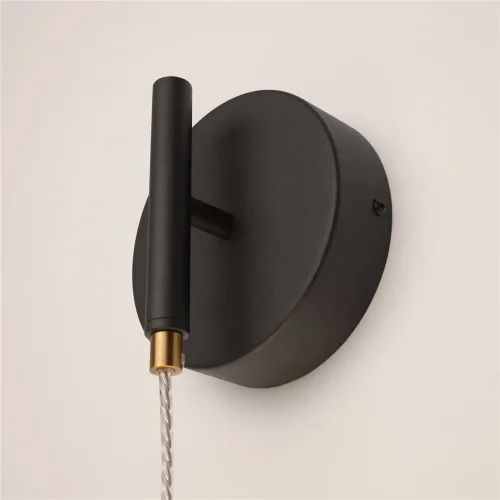 Настенный светильник (бра) Area 3000К 12Вт (Черный и Латунь) - фото 7