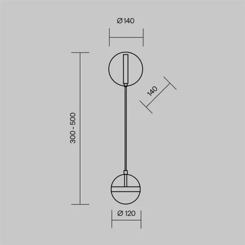 Настенный светильник (бра) Area 3000К 12Вт (Черный и Латунь) - фото 8