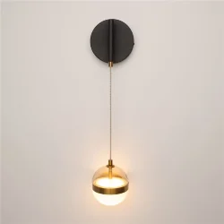 Настенный светильник (бра) Area 3000К 12Вт (Черный и Латунь)