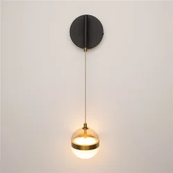 Настенный светильник (бра) Пространство / Area 3000К 12Вт (Черный и Латунь) MOD295WL-L12BBS3K