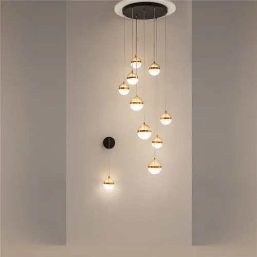 Настенный светильник (бра) Пространство / Area 3000К 12Вт (Черный и Латунь) MOD295WL-L12BBS3K - фото 5