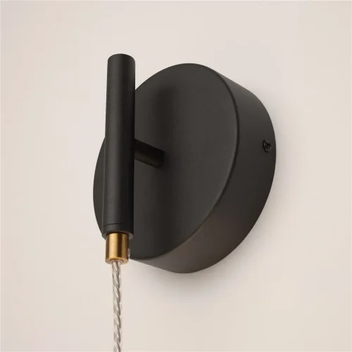 Настенный светильник (бра) Пространство / Area 3000К 12Вт (Черный и Латунь) MOD295WL-L12BBS3K - фото 7