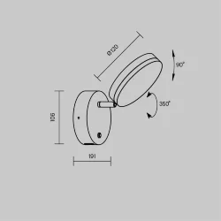 Настенный светильник (бра) Fad 3000К 6Вт (Черный)