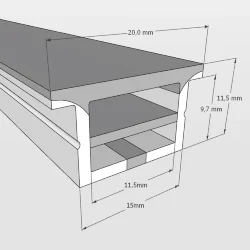 Cиликоновая оболочка встраиваемая T1510 S31 (15*10mm, pcb 10mm)