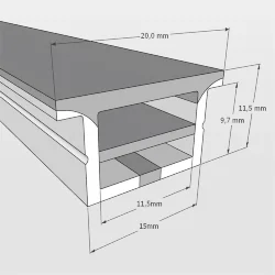 Cиликоновая оболочка встраиваемая T1510 S31 (15*10mm, pcb 10mm)