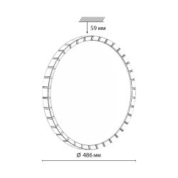 Настенно-потолочный светильник «Sonex» 7649/EL, серия: ATABI BLACK (накладной) - Беспроводной пульт ДУ