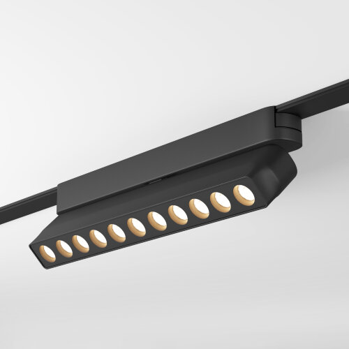 DK5308-BK Светильник для трека Air, серия Grill 3000 со светодиодом, L230*W26*H60мм, 48V DC, 12W, RA?90, 36°, 3000K, IP20, черный, алюминий.