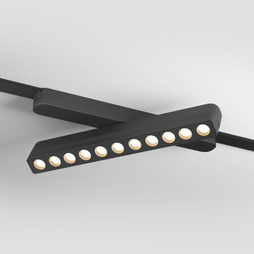 DK5308-BK Светильник для трека Air, серия Grill 3000 со светодиодом, L230*W26*H60мм, 48V DC, 12W, RA?90, 36°, 3000K, IP20, черный, алюминий. Фото 2