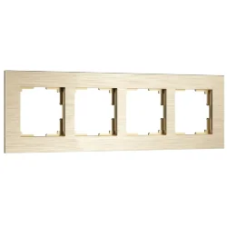 Рамка из металла на 4 поста АluMax шампань алюминий W0043511