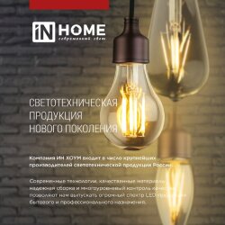 Лампа светодиодная LED-GL-95-deco gold 9Вт 230В Е27 3000К 1040Лм золотистая IN HOME
