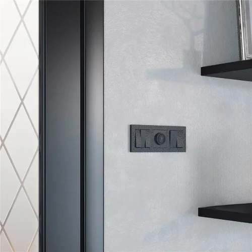 Набор клавиш для выключателя трехклавишного (Hammar черный) W1239008 - фото 3