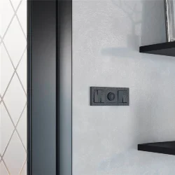 Набор клавиш для выключателя трехклавишного (Hammar черный) W1239008