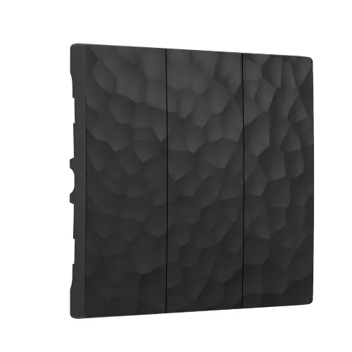 Набор клавиш для выключателя трехклавишного (Hammar черный) W1239008 - фото