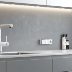 Выключатель одноклавишный проходной Gallant белый W5012001