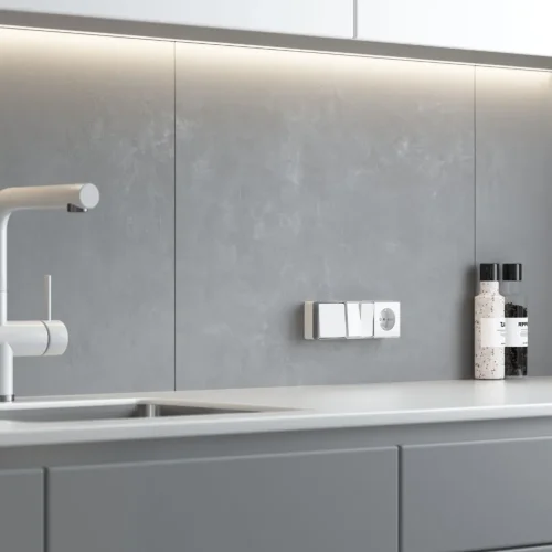 Выключатель одноклавишный проходной Gallant белый W5012001 - фото 3