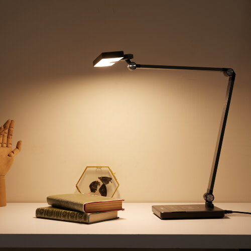 ULM-D110 15W-3000-6500K-DIM BLACK Светильник настольный светодиодный с беспроводной зарядкой телефонов, Сенсорный выключатель, Диммер, Черный, TM Uniel - фото 9