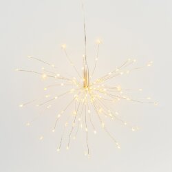 ULD-H3030-150-DTA-3AA-RC WARM WHITE IP20 FIREWORKS Фигура светодиодная Фейерверк на батарейках 3AA не в-к, 30х30см, Подвесная, 120 светодиодов, Теплый белый свет, Пульт ДУ в-к, Провод прозрачный, TM Uniel