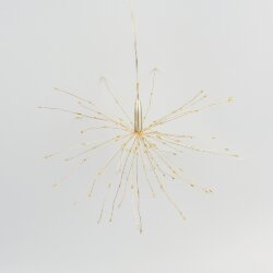 ULD-H3030-150-DTA-3AA-RC WARM WHITE IP20 FIREWORKS Фигура светодиодная Фейерверк на батарейках 3AA не в-к, 30х30см, Подвесная, 120 светодиодов, Теплый белый свет, Пульт ДУ в-к, Провод прозрачный, TM Uniel