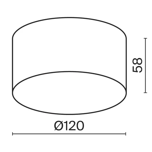 Потолочный светильник Зон / Zon IP 3000K 15Вт IP 65 (Черный) O430CL-L15B3K - фото 3