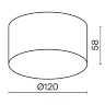 Потолочный светильник Зон / Zon IP 3000K 15Вт IP 65 (Черный) O430CL-L15B3K - фото 3