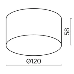 Потолочный светильник Зон / Zon IP 3000K 15Вт IP 65 (Черный) O430CL-L15B3K