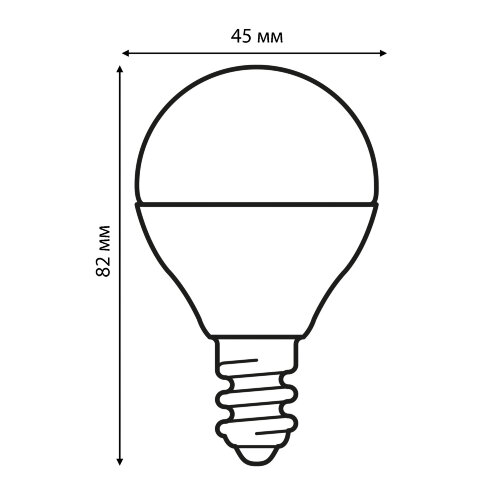 LED-G45-6W-4000K-E14-FR-DIM-SLS Лампа светодиодная, диммируемая, Форма шар, матовая, Белый свет 4000K - фото 4