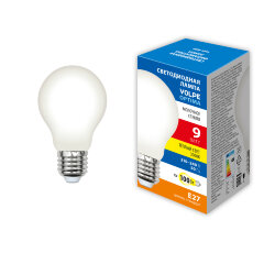 LED-A60-9W-3000K-E27-FR-SLF Лампа светодиодная, Форма A, матовая, Теплый белый свет 3000K