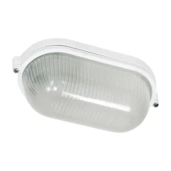 Светильник 'Банник' 1401 НПП 03-60-021 1х60Вт E27 IP65 овал малый корпус бел. Элетех 1005500938