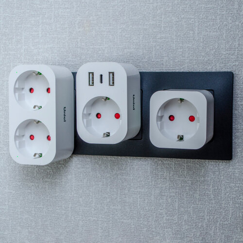 USH-A103 1G-UC-WF WHITE Умная розетка Wi-Fi, 2USB+Type-C 5В, 2.4A, 16A, До 3680Вт, Голосовое управление+приложение UnielSmart, TM Uniel - фото 11