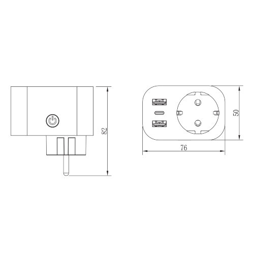 USH-A103 1G-UC-WF WHITE Умная розетка Wi-Fi, 2USB+Type-C 5В, 2.4A, 16A, До 3680Вт, Голосовое управление+приложение UnielSmart, TM Uniel - фото 14