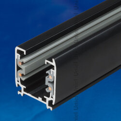 UBX-AS4 BLACK 200 POLYBAG Шинопровод осветительный, тип А, Трехфазный, Цвет черный, Длина 2 м, Упаковка полиэтиленовый пакет.