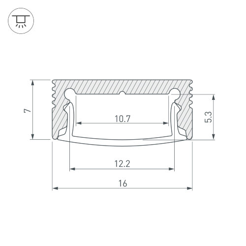 Профиль SL-SLIM-H7-3000 ANOD (Arlight, Алюминий) - фото 4