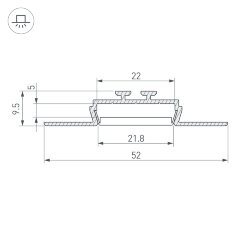 Профиль KLUS-LOCK-FM-2000 ANOD (Arlight, Алюминий) 019185