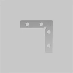 Комплект угловых плоских соединителейдля демпферного шинопровода , 4 шт (Серебро)