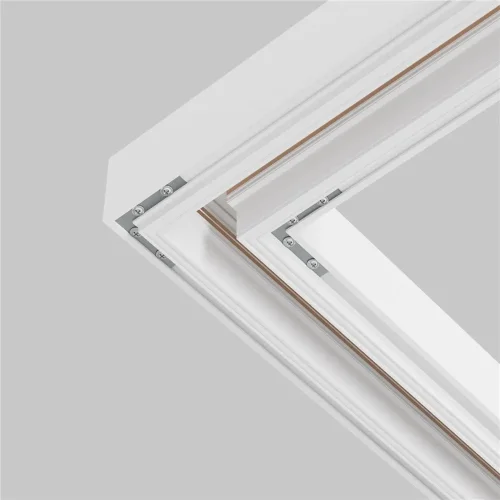 Комплект угловых плоских соединителейдля демпферного шинопровода , 4 шт (Серебро) TRA034D-CL-42S - фото 6