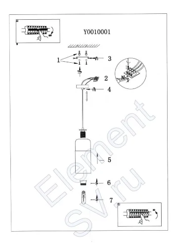 Светильник лофт Y0010001 PA20 (220V, Е27, стекло) - фото 7.