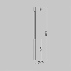 Садово-парковый светильник Mill 3000K 30Вт IP 65 (Графит)