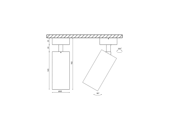 Крепление сменное М3 для светильников VILLY, поворотное накладное, цвет Бронза, VL-M3-BZ. Фото 3