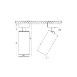 Крепление сменное М3 для светильников VILLY, поворотное накладное, цвет Бронза, VL-M3-BZ 004295
