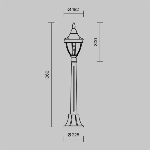 Ландшафтный светильник Rivoli E27х1 60Вт IP 44 (Черный) - фото 8