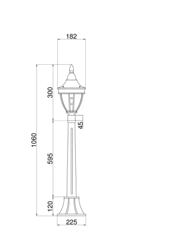 Ландшафтный светильник Риволи / Rivoli E27х1 60Вт IP 44 (Черный) O026FL-01B - фото 9