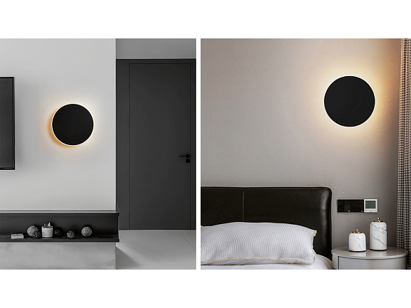 'Бра декоративное , Черный, 7Вт, 3000K, IP20, ML-R150-BL-WW. Фото 2