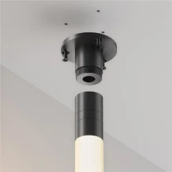 Основание для накладного монтажа системы Shelf с внешней резьбой без ввода питания (Черный) CA022BO-B