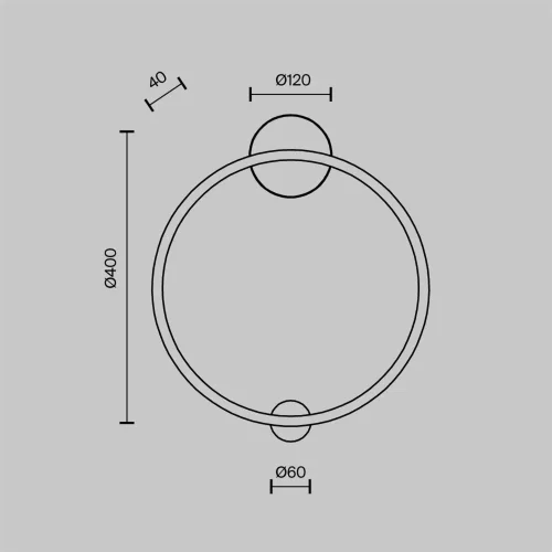 Настенный светильник (бра) Halo 2600-3500К 19Вт (Латунь) - фото 2