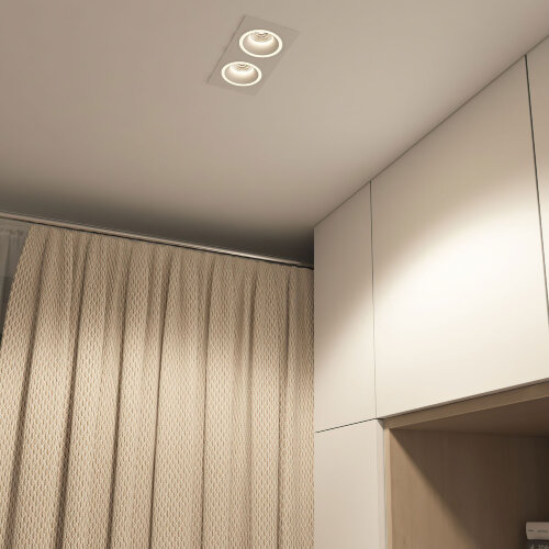 DK2062-WH Встраиваемый светильник, IP 20, до 15 Вт, GU10, LED, белый, алюминий. Фото 5