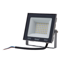 ULF-F23-30W-6500K IP65 160-240V GREY Прожектор светодиодный, Дневной свет 6500K, Корпус серый, TM Uniel