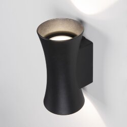 Уличный настенный светодиодный светильник Dual  IP54 1501 TECHNO LED чёрный (043951)