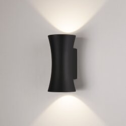 Уличный настенный светодиодный светильник Dual  IP54 1501 TECHNO LED чёрный (043951)