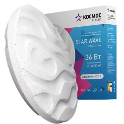 Светильник светодиодный Classic STAR WAVE 36Вт 4000К 2628лм 230В 382х64мм настен./потолочн. КОСМОС KCStar36W_4000